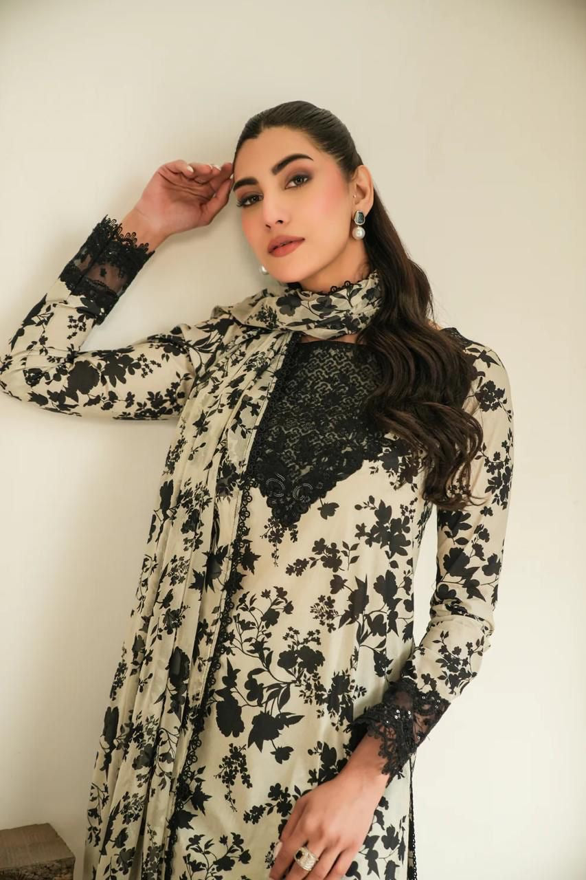 “ANEELA,S’ MOST DEMANDING ARTICAL LINEN UNSTICH 3PC IS NOW AVAILABLE (WA-560)