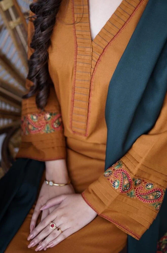 ASLING DHANAK EMBROIDERD UNSTICH 3pc (WA-379)