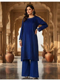 INDIAN LUREX CHAMKI VALVET 2PC (ROYAL BLU)
