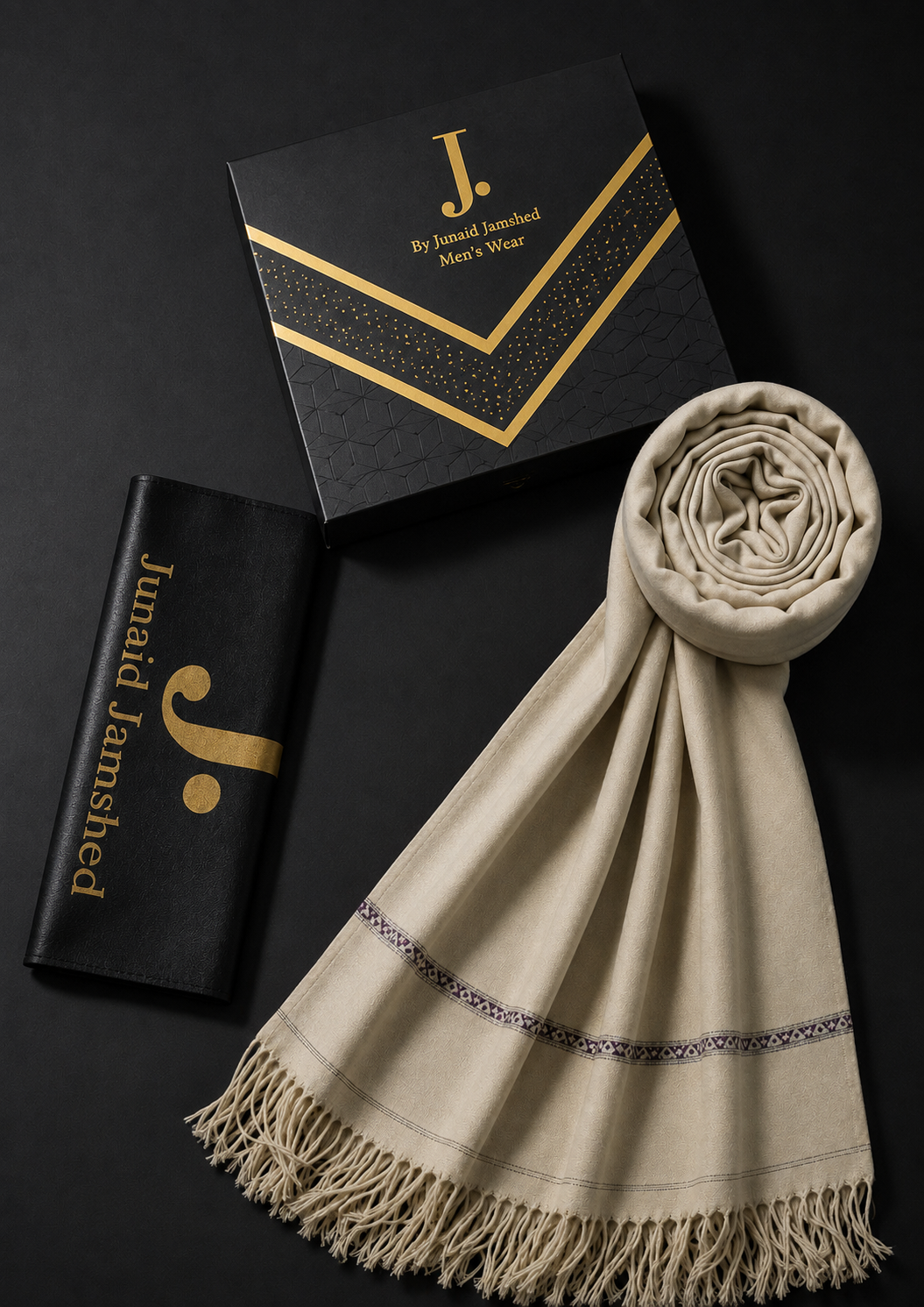 J. PREMIUM WHOOL SHAWL|U.U 845|BIEGE