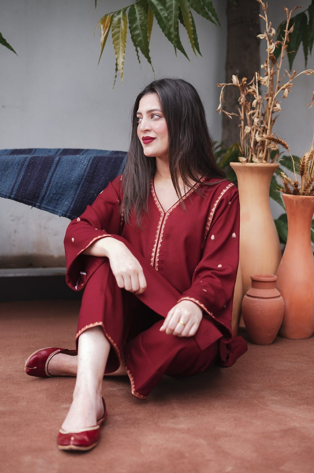 ASLING DHANAK EMBROIDERD UNSTICH 3pc (WA-180)