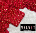 FANCY DESIGN VALVET 2PC (RED)