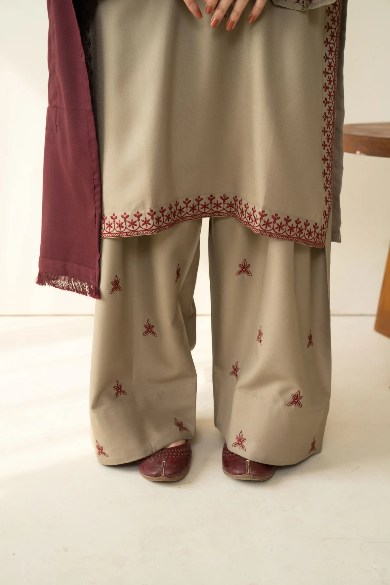 BAROUQE DHANK EMBROIDERD UNSTICH 3pc(WA-256)