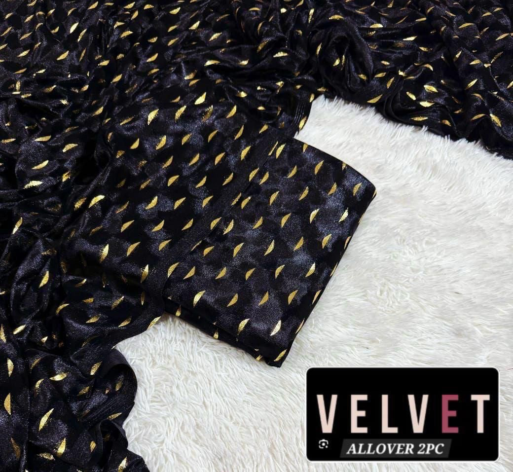 FANCY DESIGN VALVET 2PC (BLACK)