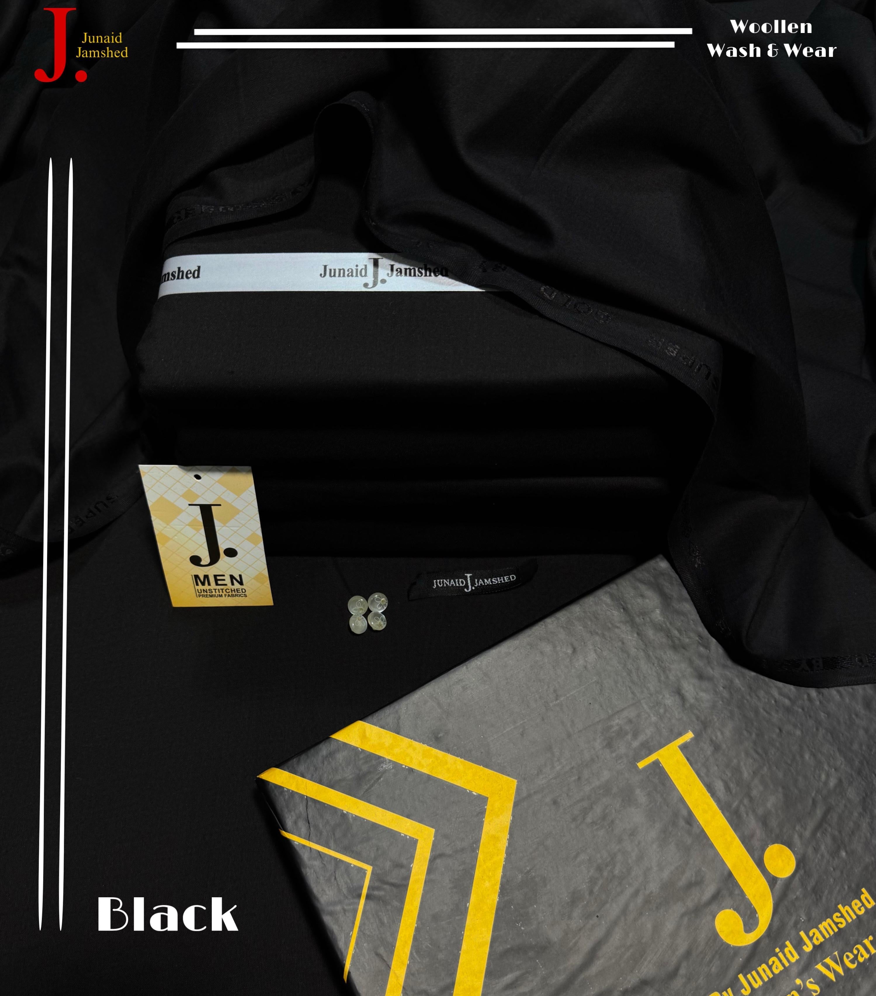 J. WOOLEN WASH&WEAR (BLACK)