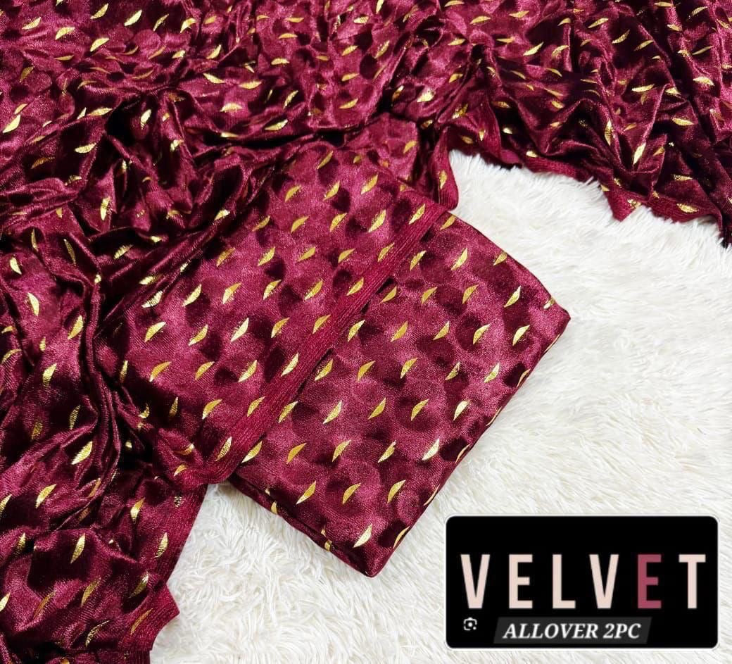 FANSY DESIGN VALVET 2PC (REDISH)