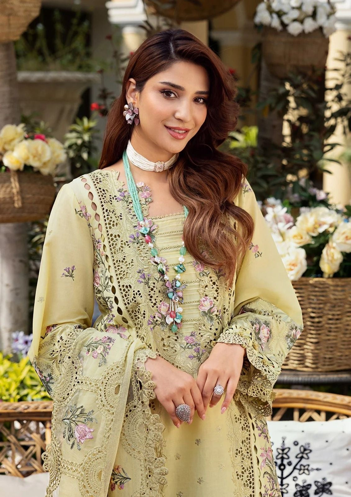 ELAF| EMBROIDERD LAWN UNSTICHED 3PC (WA-285)