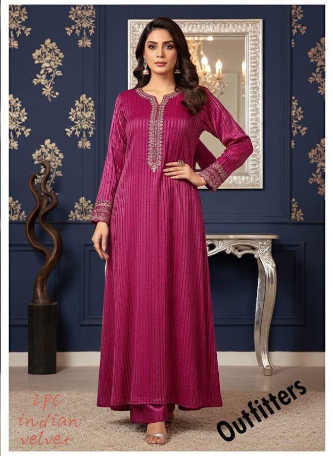 INDIAN LUREX CHAMKI VALVET 2PC(PINK)