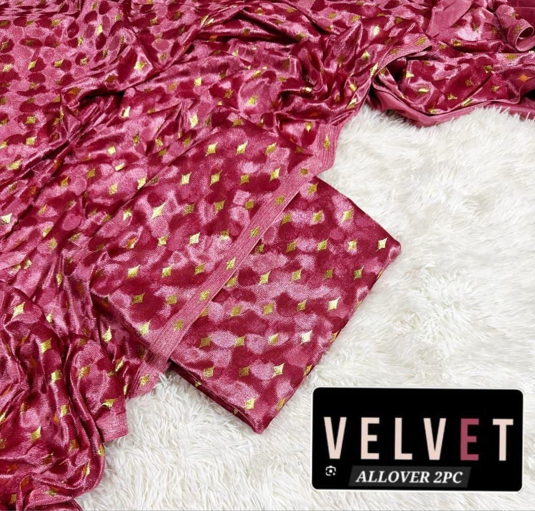 FANCY DESIGN VALVET 2PC (LIGHT PINK)