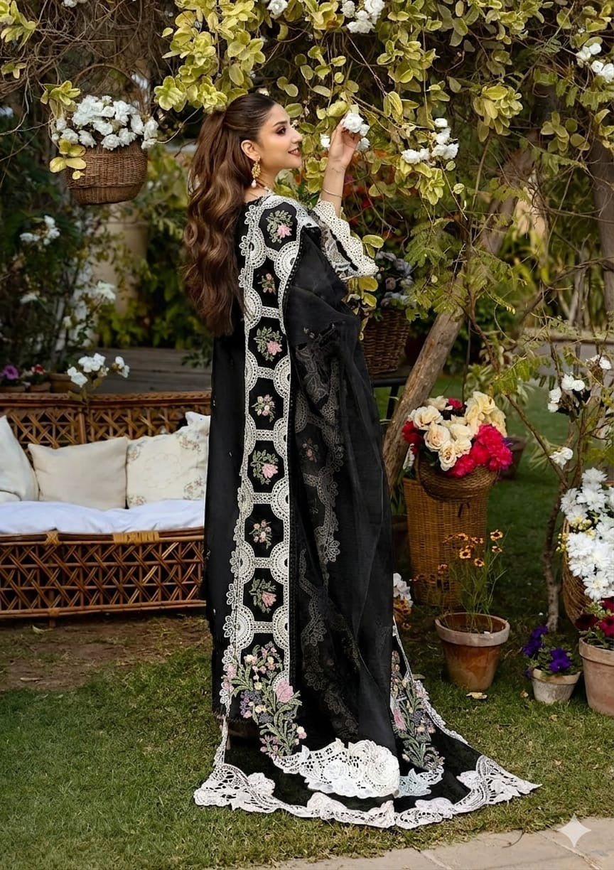 ELAF| EMBROIDERD LAWN UNSTICHED 3PC (WA-390)