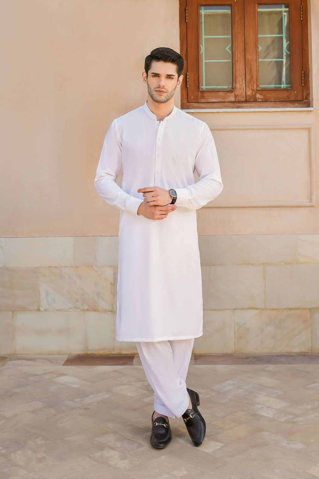 J. PREMIUM MEN’S’ WOOLAN WASH&WEAR (WHITE)