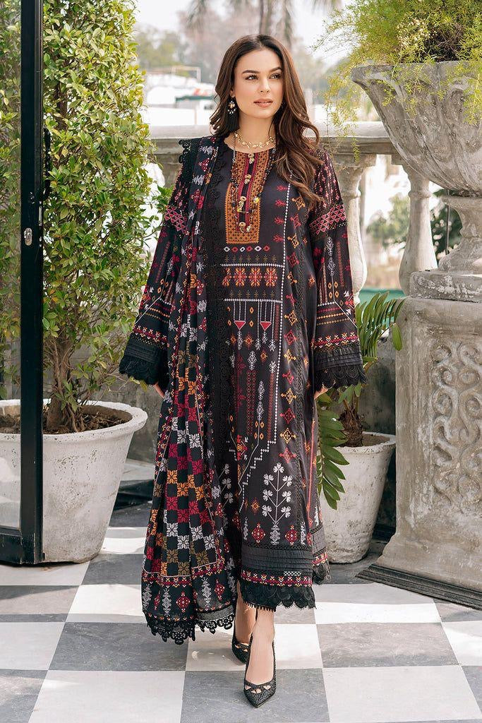 JAZMIN DHANK EMBROIDERD UNSTICH 3pc (WA-725)