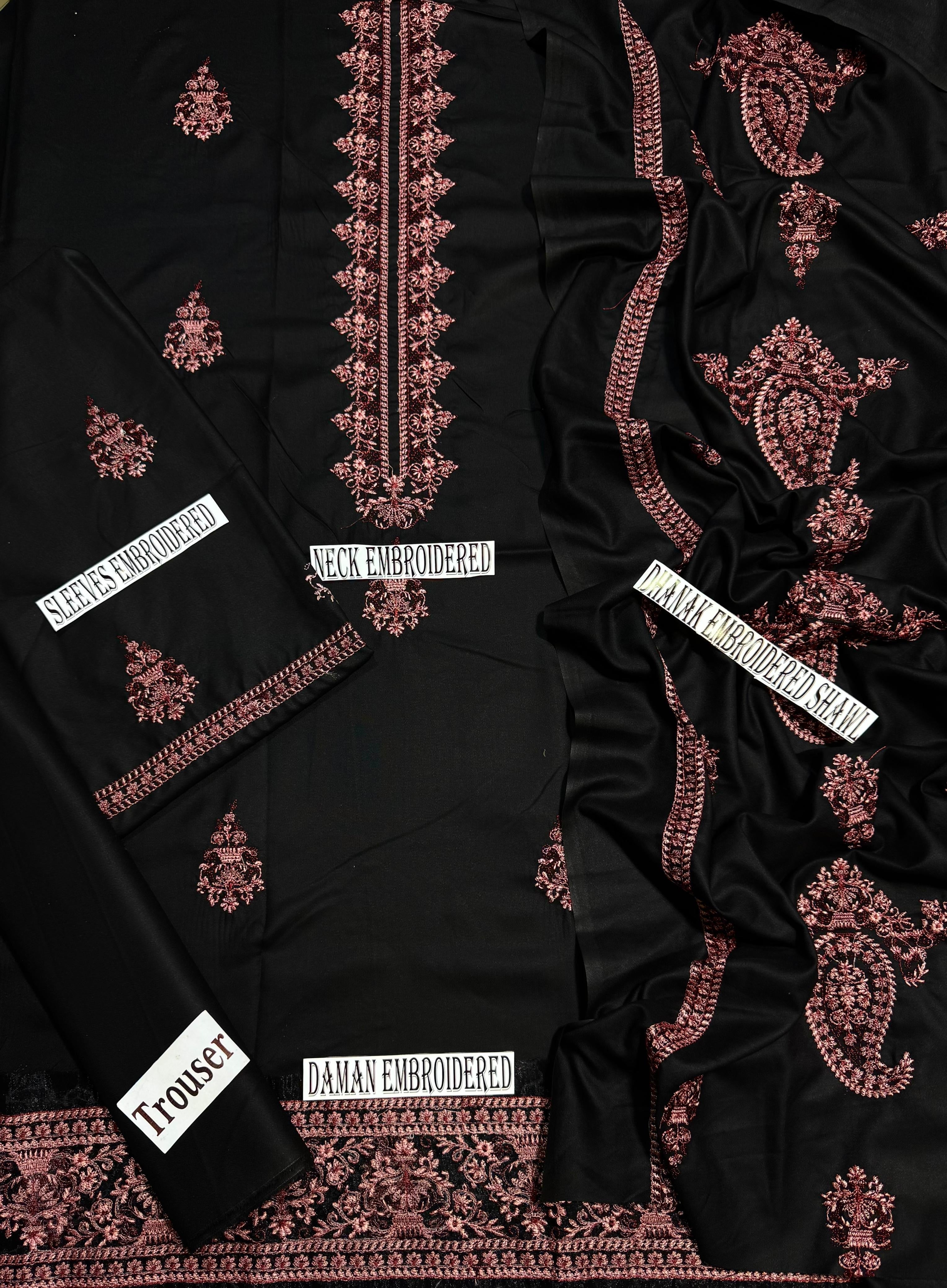 BAREEZE LAWN EMBROIDERD UNSTICH 3pc (WA-866)