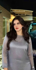 FANCY SHESHA SILK 2PC (GREY)