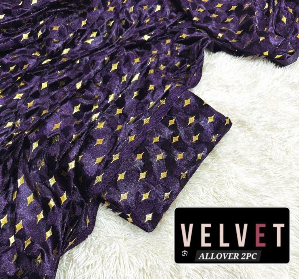 FANCY DESIGN VALVET 2PC (PURPAL)