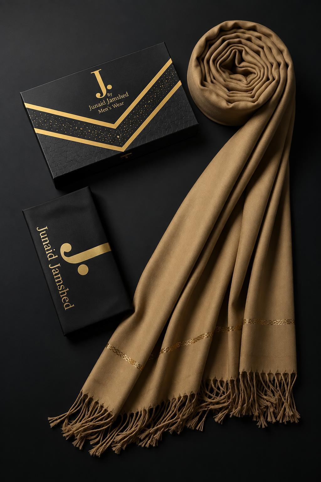 J. PREMIUM WHOOL SHAWL|U.U 380|ALMORD