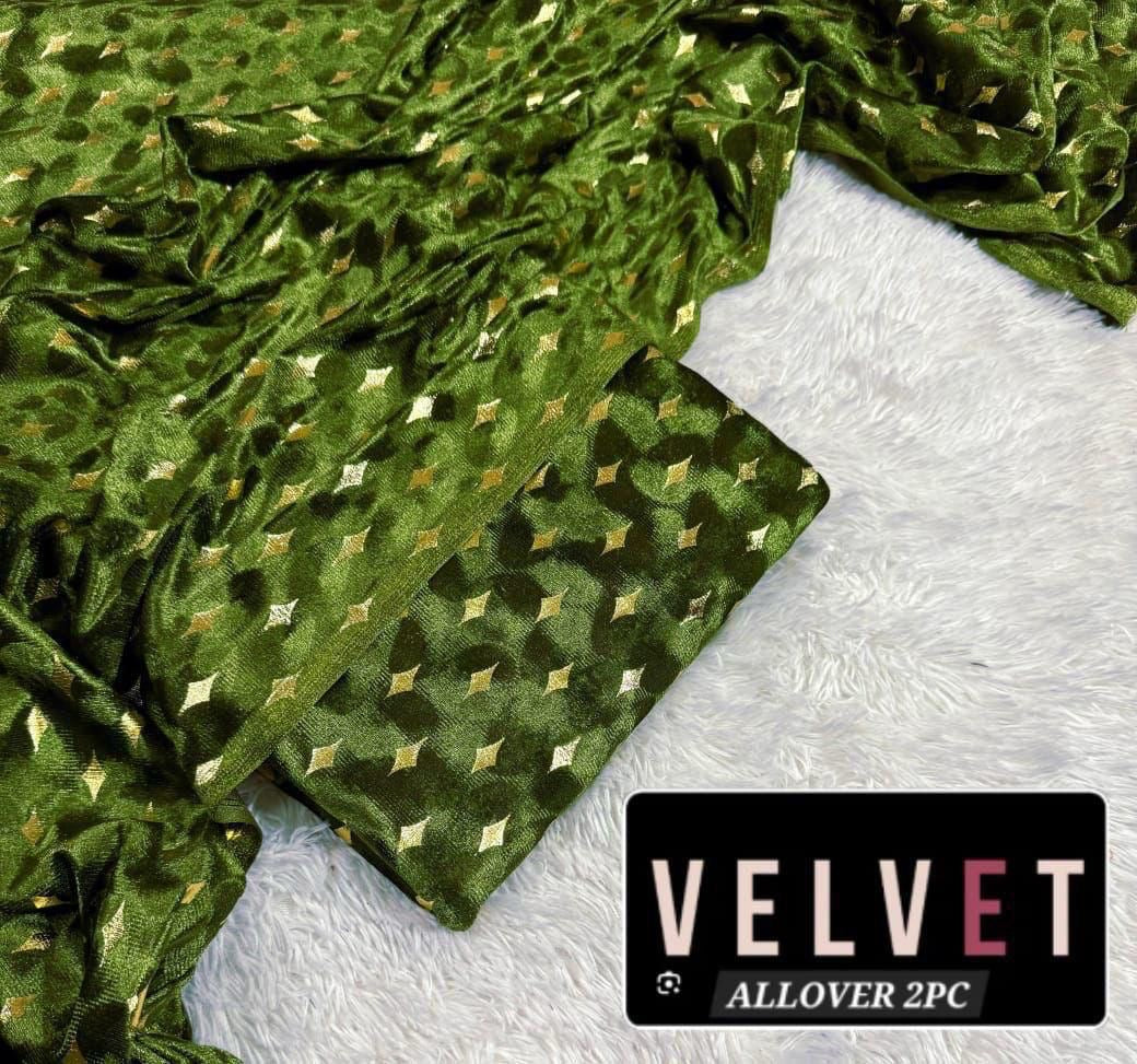 FANCY DESIGN VALVET 2PC (MEHNDI)