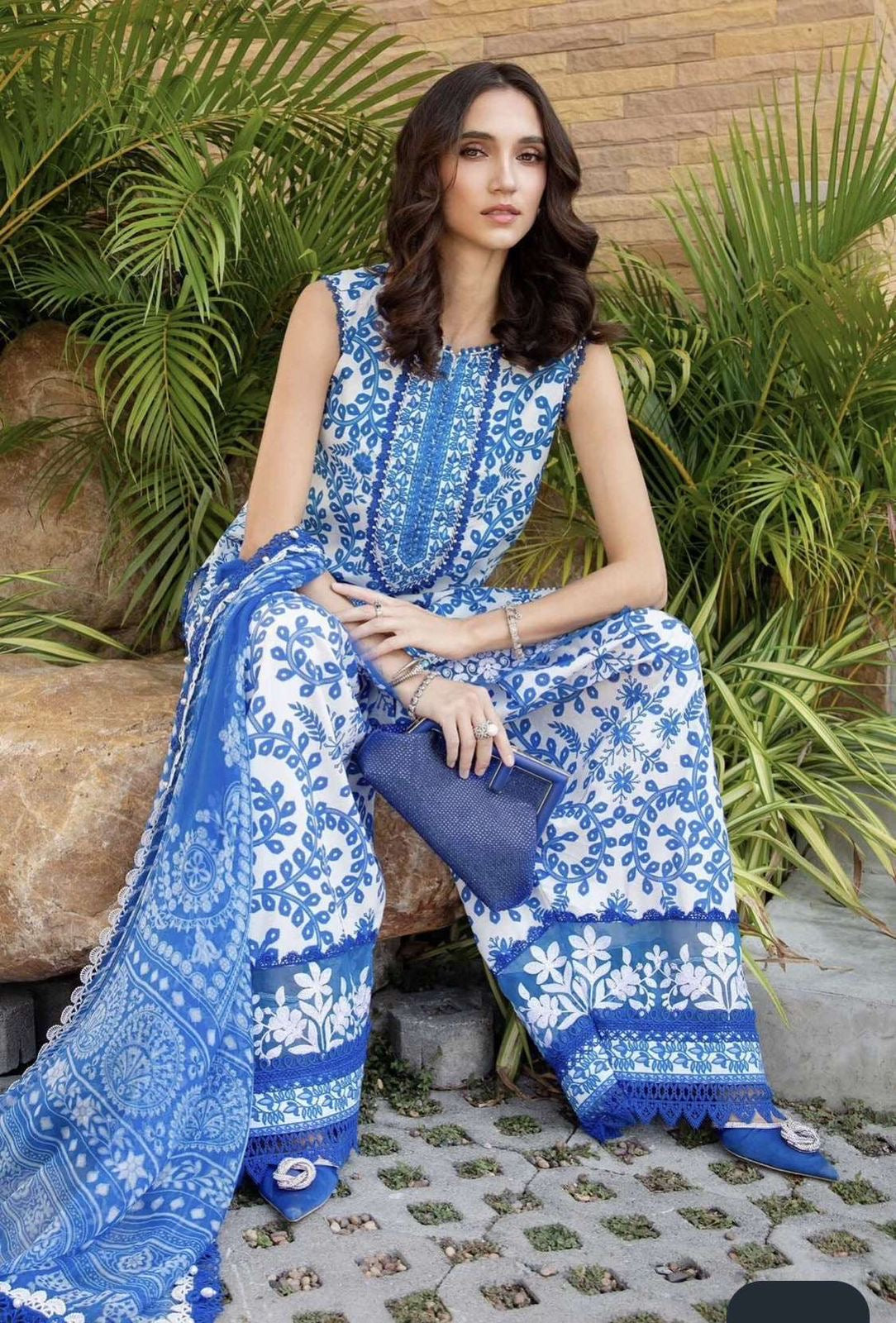 MARIA’B, MOST DEMANDING LINEN UNSTICH 3pc (WA-478)