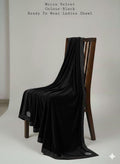 MICRO VALVET LADEIS SHAWL BEAUTIFUL STONE WORK BLACK (WA-990)