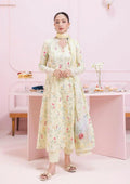 QALAMKAR APPLIC WORK LINEN UNSTICH 3pc(WA-834)
