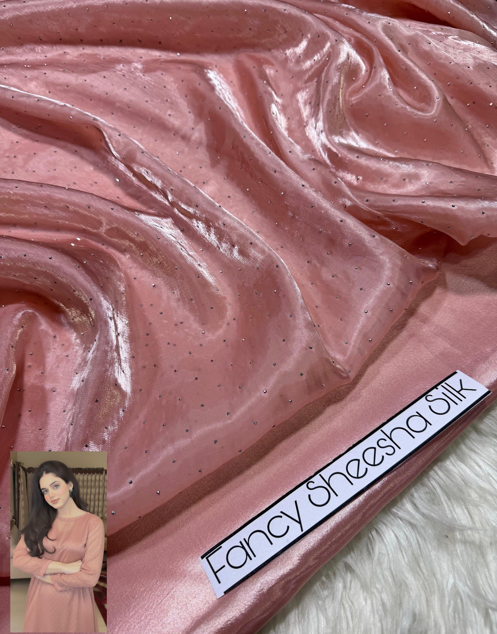 FANCY SHESHA SILK 2PC (PEACH)