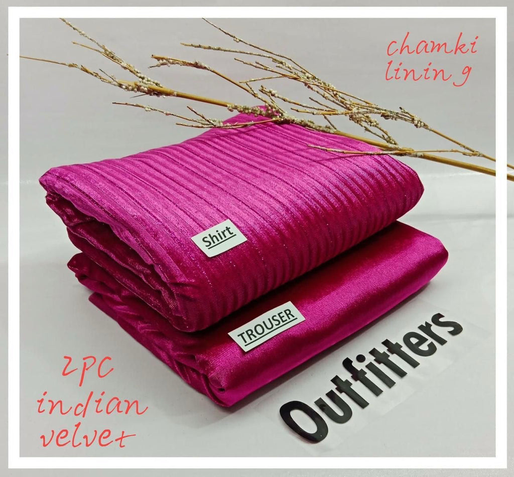 INDIAN LUREX CHAMKI VALVET 2PC(PINK)