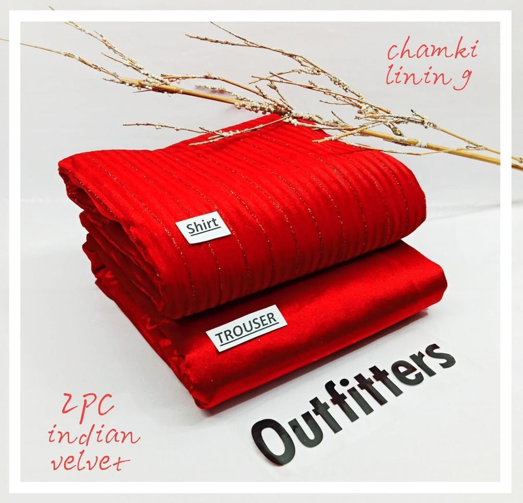 INDIAN LUREX CHAMKI VALVET 2pc (RED)