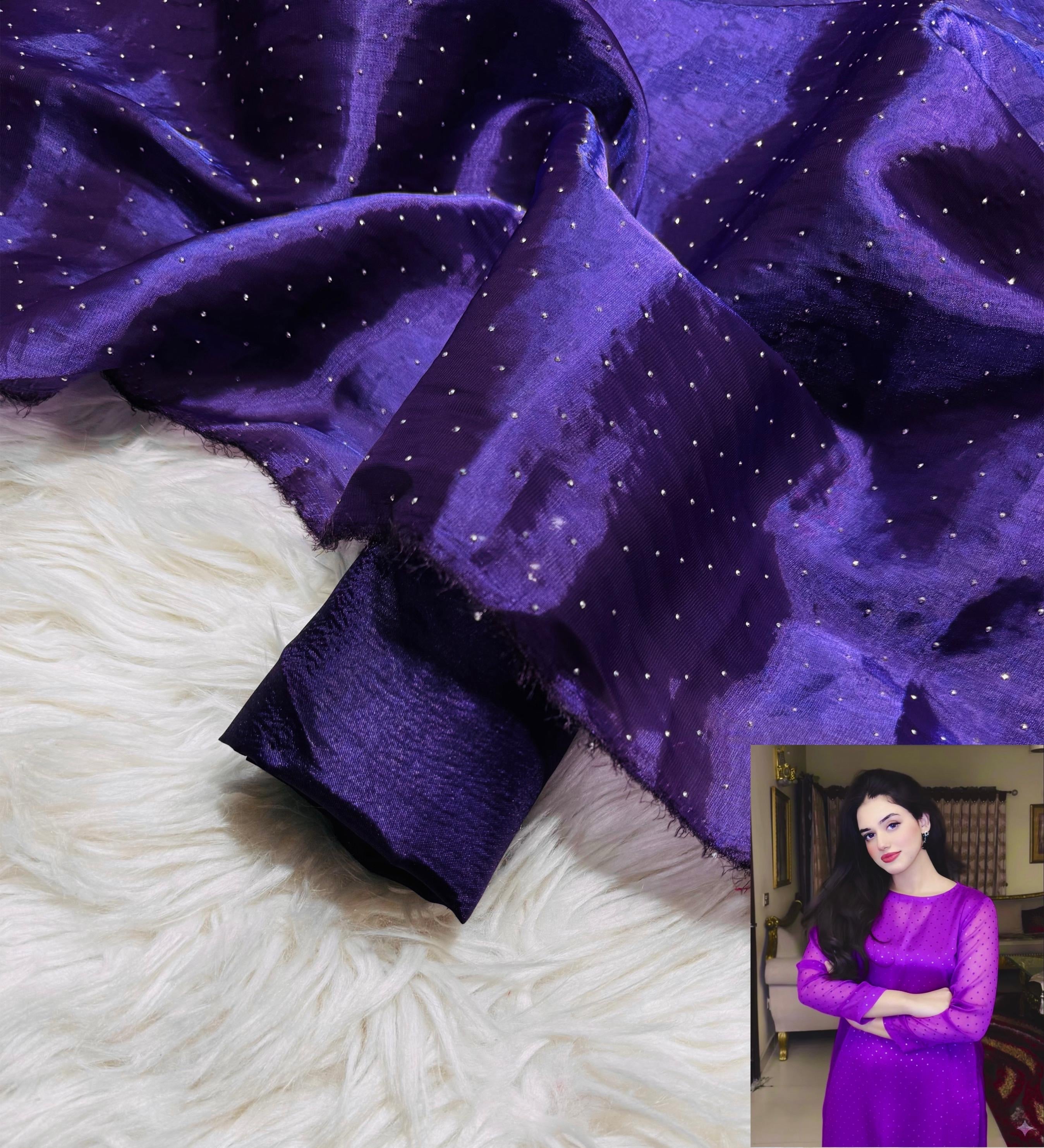 FANCY SHESHA SILK 2PC [PURPAL]