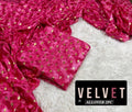FANCY DESIGN VALVET 2PC (DARK PINK(