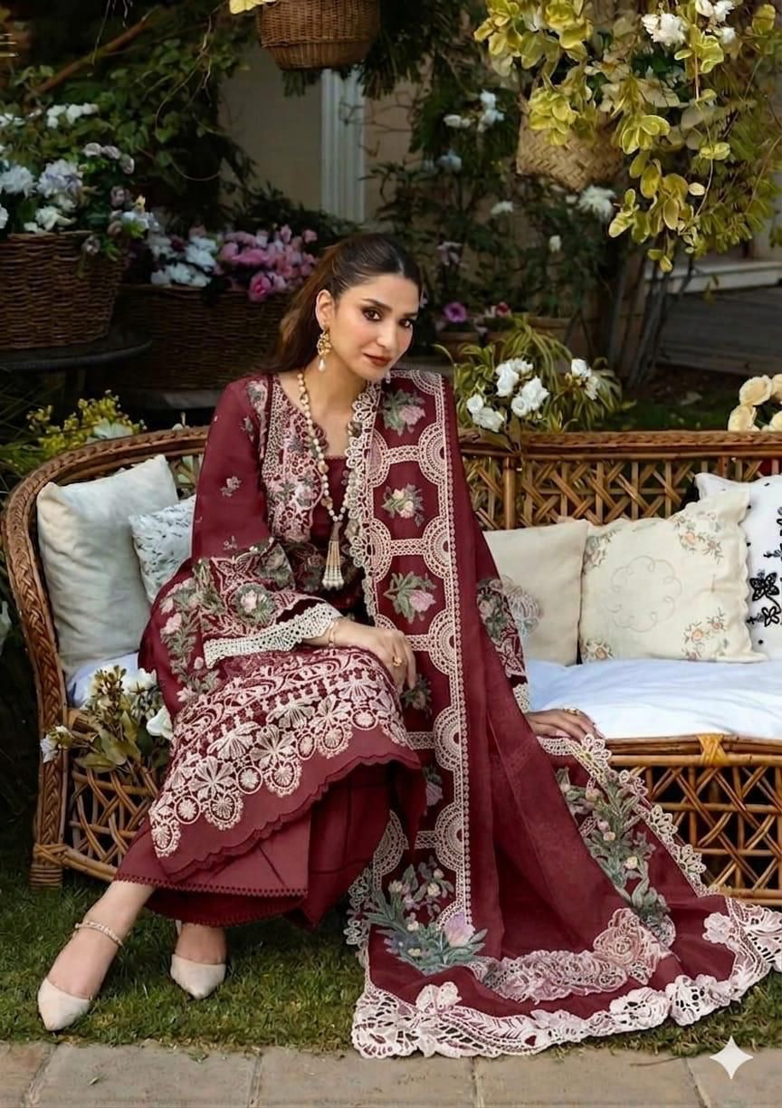 ELAF| EMBROIDERD LAWN UNSTICHED 3PC (WA-780)