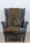 J. PREMIUM MEN,S’ SHAWL WITH J. BOX BROWN (WA-736)
