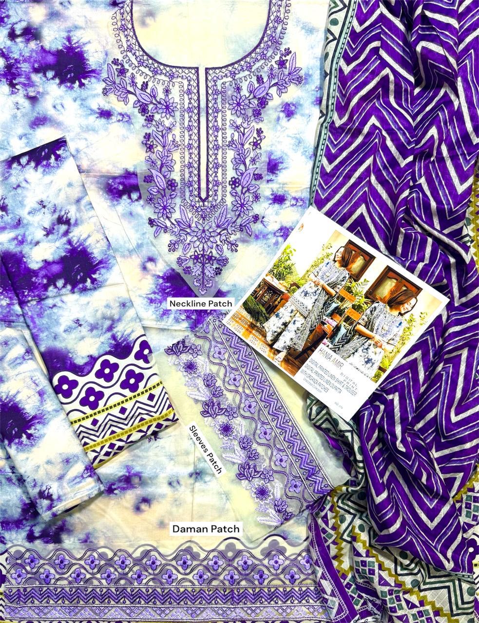 HANIA AMIR MOST DEMANDING ARTICAL LAWN UNSTICH 3pc (WA-389)