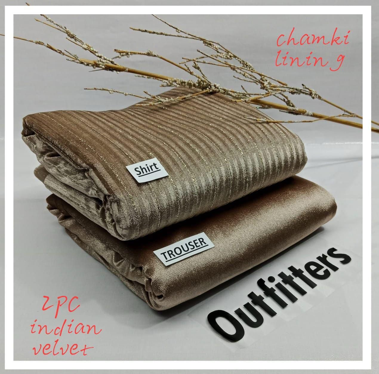 INDIAN CHAMKI VALVET 2PC (LIGHT SKIN)