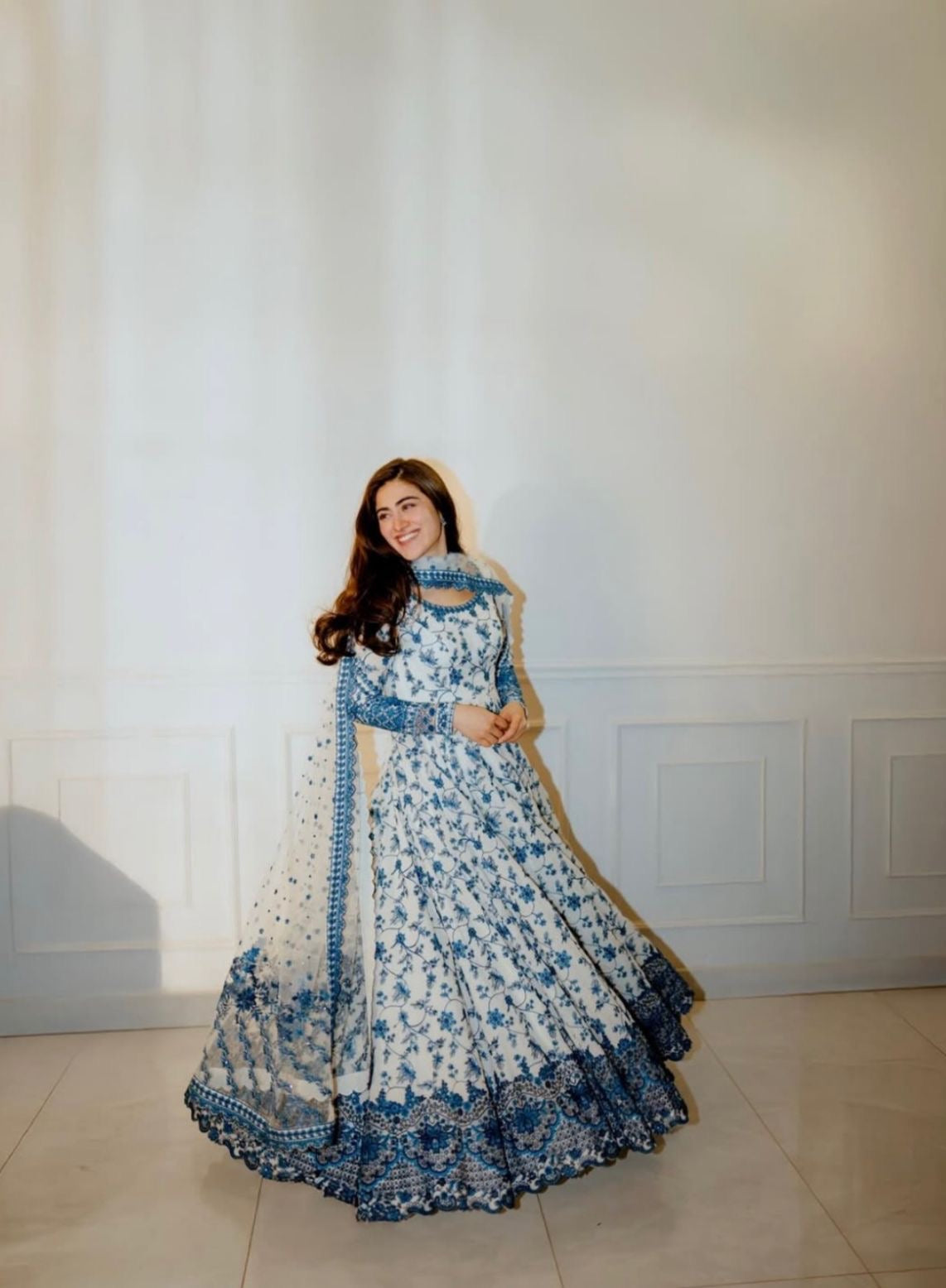 HANIYA AMIR EMBROIDERD UNSTICHED LAWN 3PC (WA-6821)